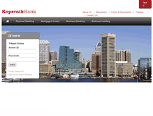 Tablet Screenshot of kopernikbank.com